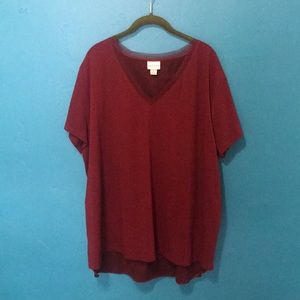 Ava & Viv burgundy top